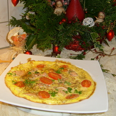 Recept: Omeletje : gerookte zalm en grijze garnalen