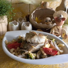 Recept: Zwaardvis met groenten en pasta
