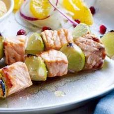 Recept: Zalmspiesjes met venkelsalade Recept: Zalmspiesjes met venkelsalade