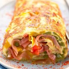 Recept: Omeletrol met ham en groenten