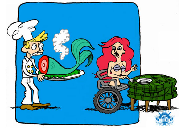 Zeemeermin uit eten